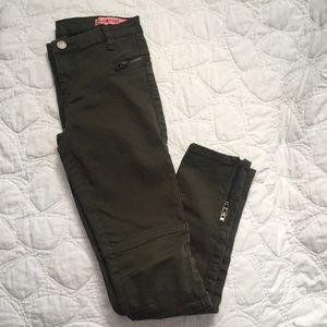 Blank NYC girls jeans in khaki green